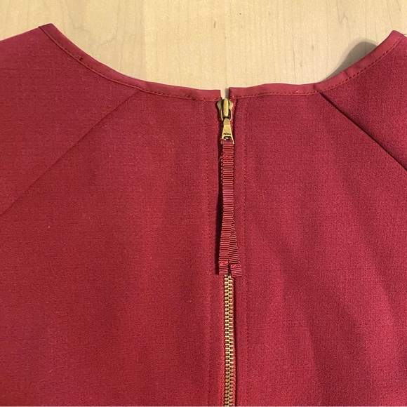 Ann Taylor LOFT Maroon Red Petite Sheath Dress - Size 4 Petite - Picture 5 of 6
